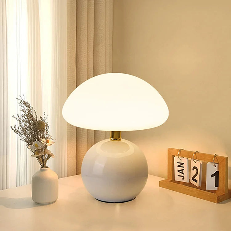 Chic Ceramic Mushroom Table Lamp for Cozy Ambience