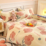 Cozy Thick Fleece Flannel Winter Duvet Cover Set — Ultra-Warm, Soft & Snug Bedding