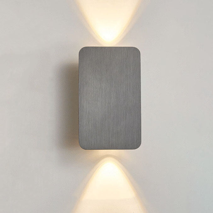Sleek Nordic Minimalist Aluminum LED Wall Sconce — Rectangular Flat Panel, 2-Light