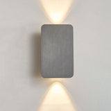 Sleek Nordic Minimalist Aluminum LED Wall Sconce — Rectangular Flat Panel, 2-Light