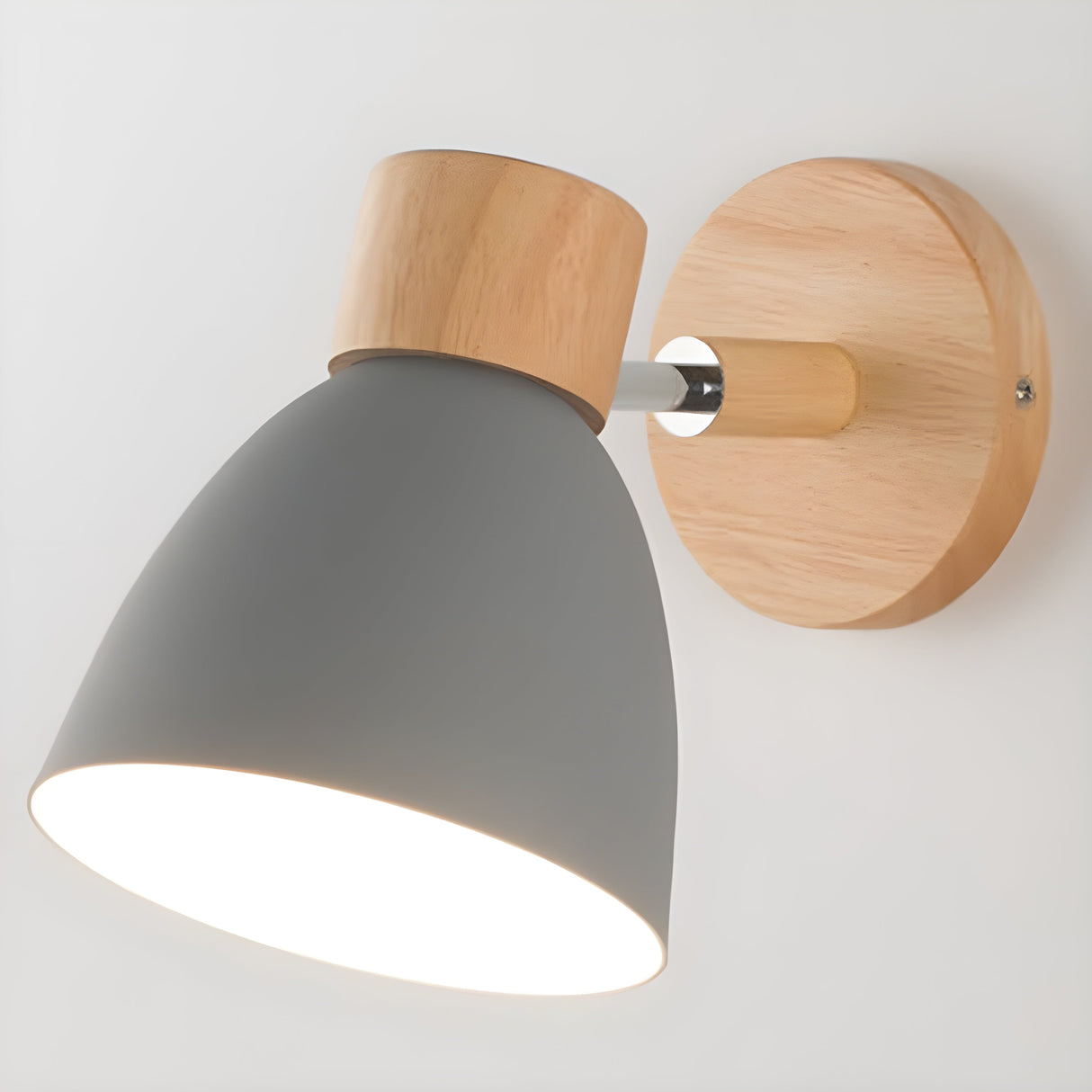 Cozy Bedroom Glow: Wooden Wall Lamp for Warm Ambient Lighting