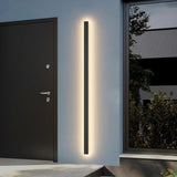 Sleek Black Minimalist Linear Dimmable LED Outdoor Wall Light - IP65 Weatherproof