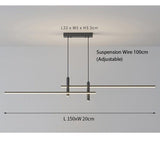Sleek LED Linear Pendant Light with Adjustable Height