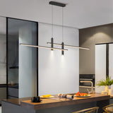 Sleek LED Linear Pendant Light with Adjustable Height