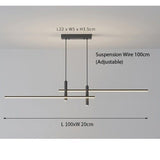 Sleek LED Linear Pendant Light with Adjustable Height