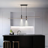 Sleek LED Linear Pendant Light with Adjustable Height