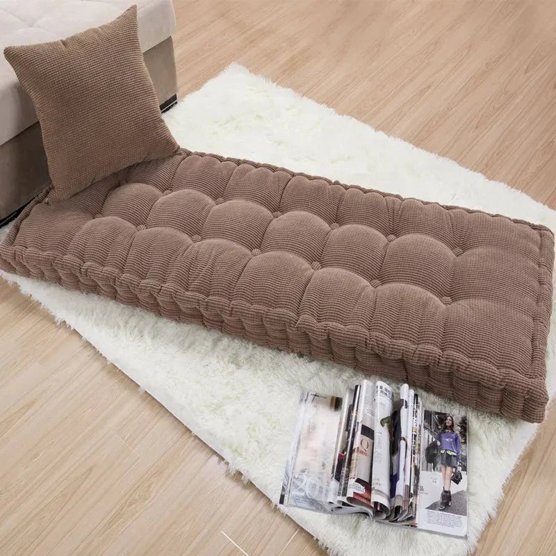 Chic Modern Solid-Color Corduroy Bench Cushion