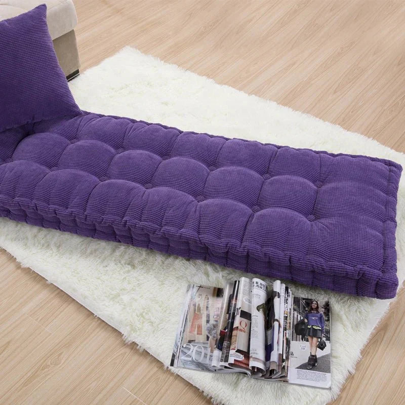 Chic Modern Solid-Color Corduroy Bench Cushion
