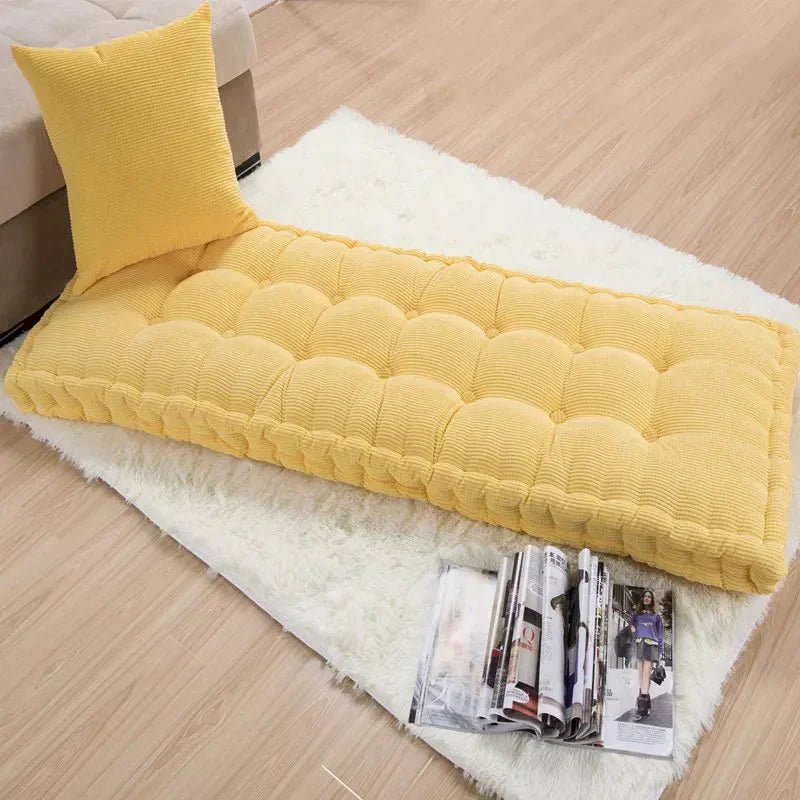 Chic Modern Solid-Color Corduroy Bench Cushion
