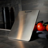 Premium Antibacterial Stainless Steel Cutting Board - Knife-Friendly & Hygienic